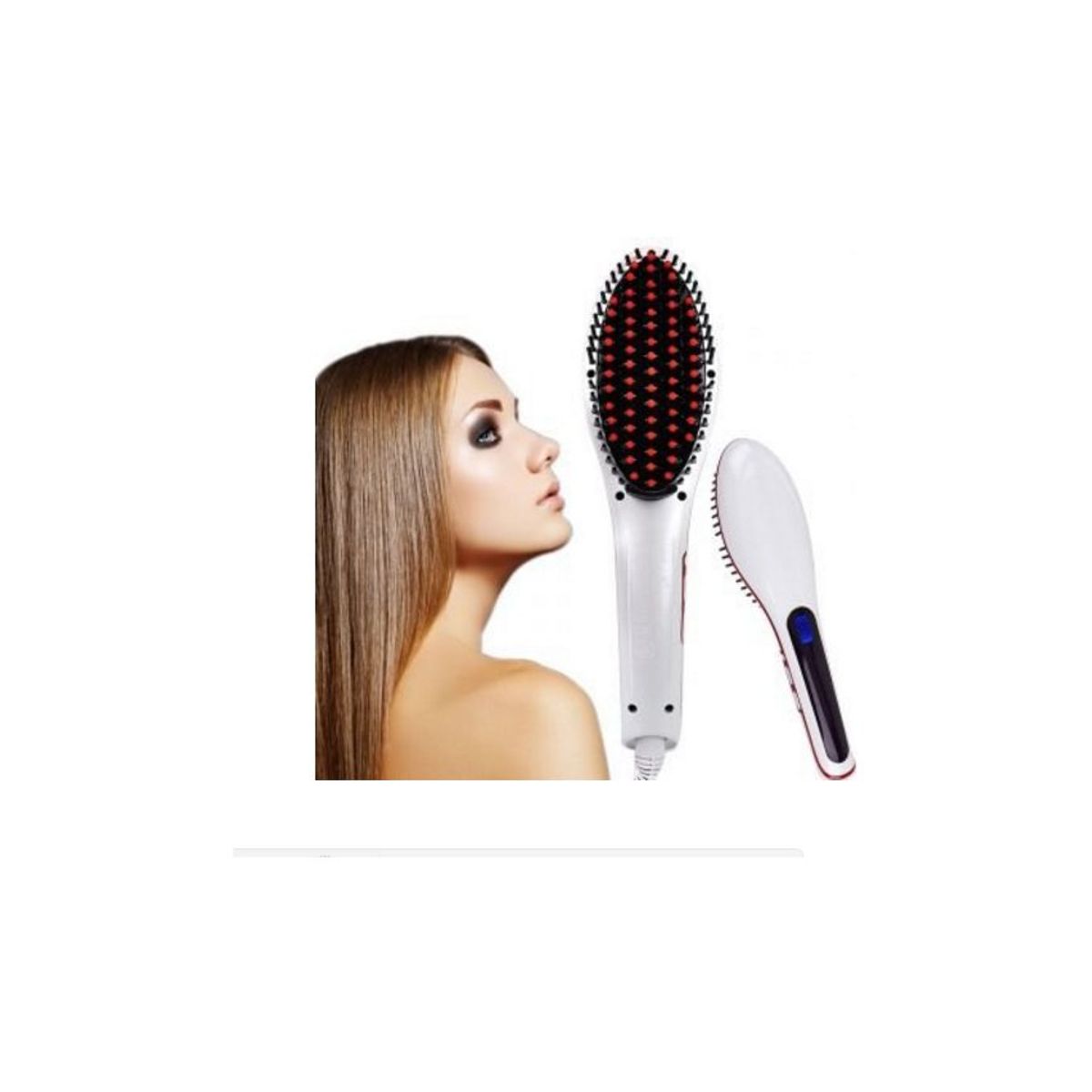 GENERICO - Peine cepillo laceador alisador digital para cabello
