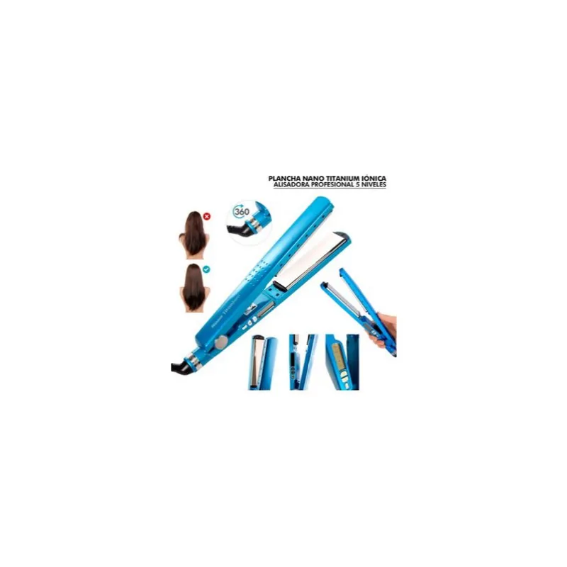 GENERICO - Plancha profesional para cabello nano titanium