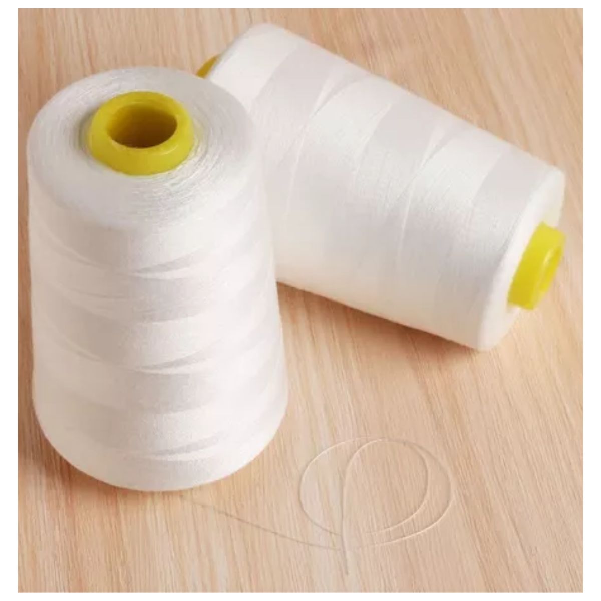 GENERICO - Hilo De Costura 40-2 Blanco Poliester (4 Conos) C/u 5000 Mtr