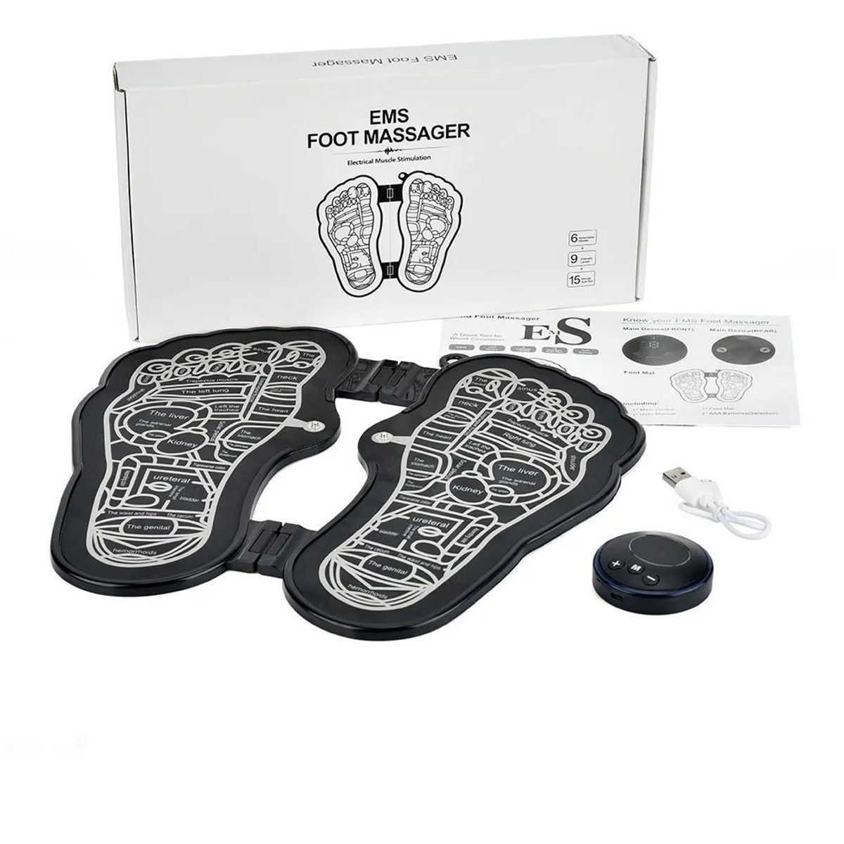 GENERICO - Almohadilla de Masaje para Pies EMS Portátil Plegable