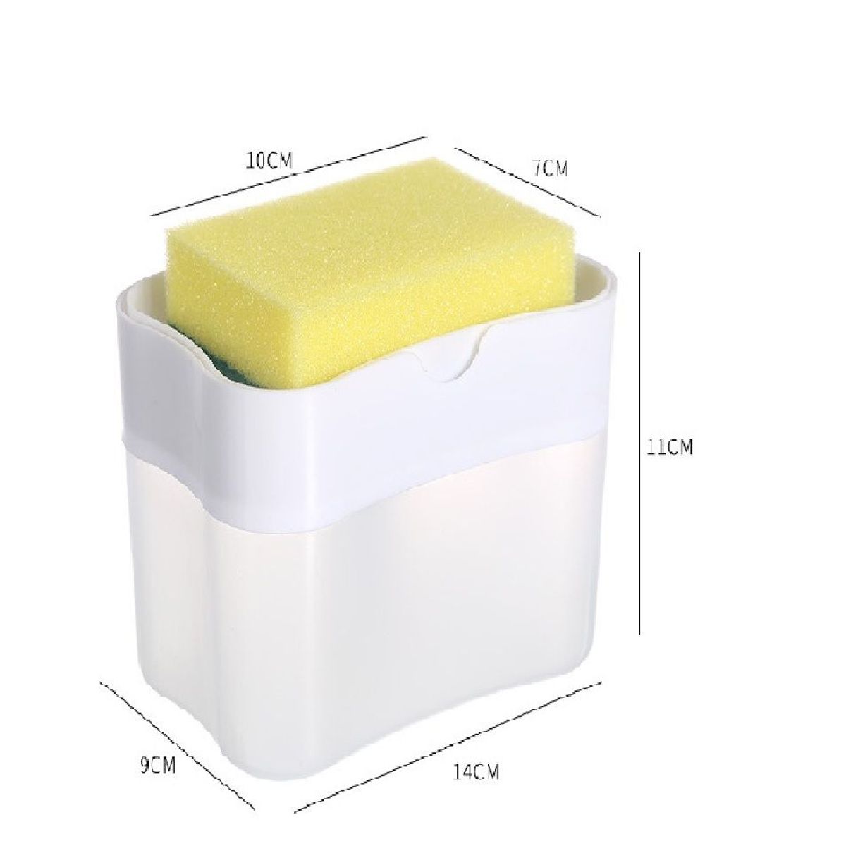 GENERICO - Dispensador Lavavajillas Jabon Liquido 2 en 1 + Esponja