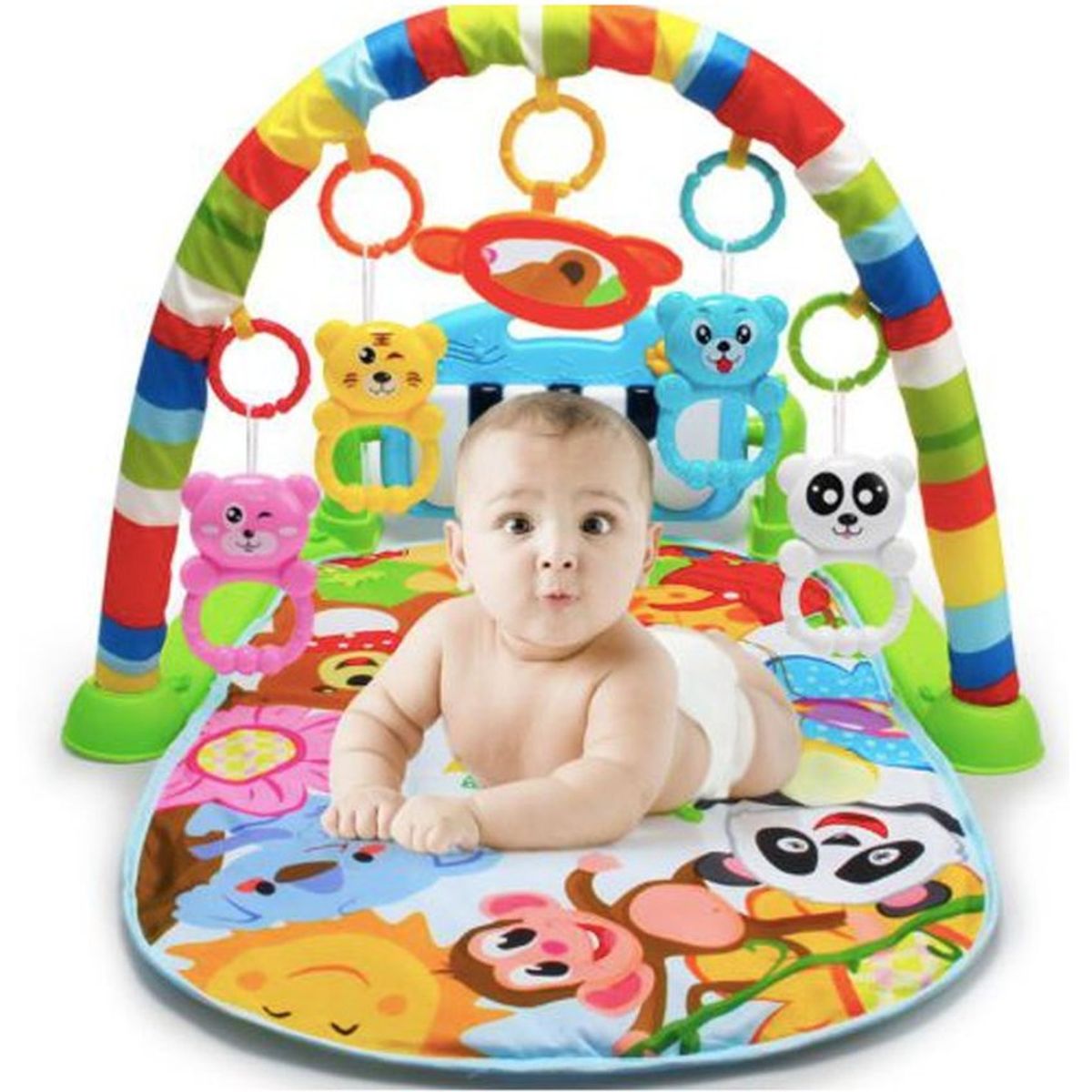 GENERICO - Gimnasio de bebe con piano para patear verde - baby world