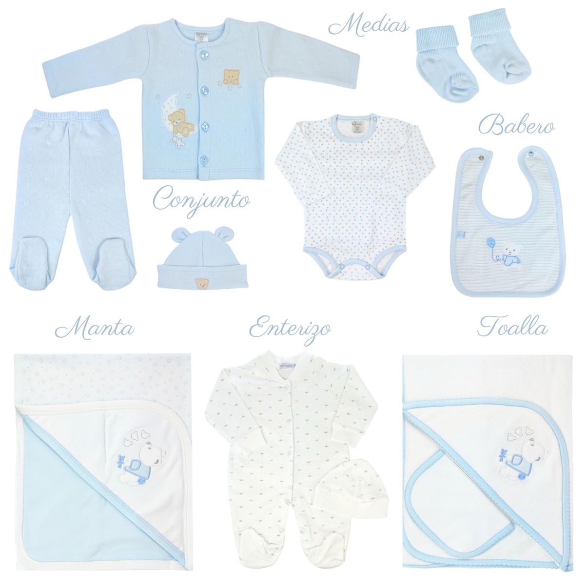 GENERICO - Set de Bienvenida Bebe Niño N02