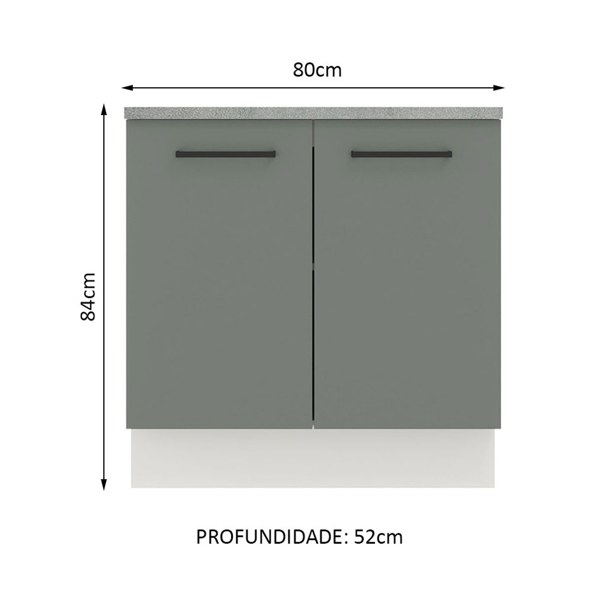 MADESA - Mueble de Cocina Agata 80 cm 2 Puertas
