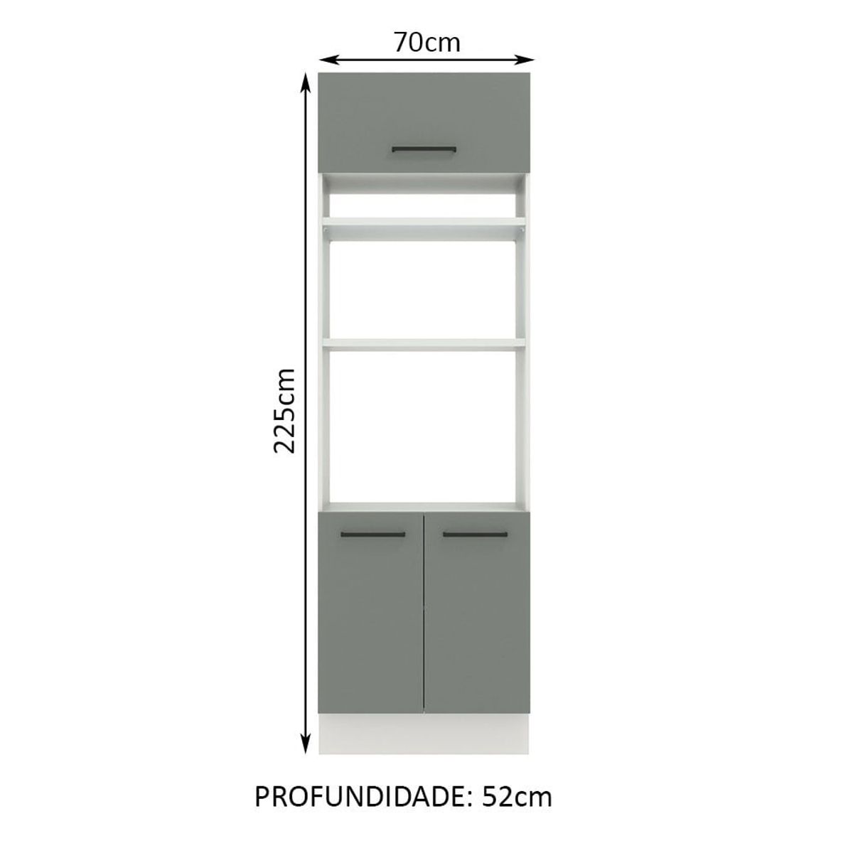 MADESA - Mueble de Cocina Agata - Torre para Hornos 70 cm