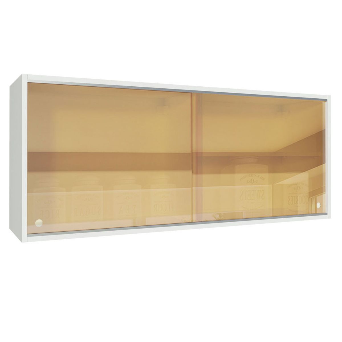 MADESA - Alacena de Cocina 120 cm 2 Puertas Corredizas de Cristal Reflex