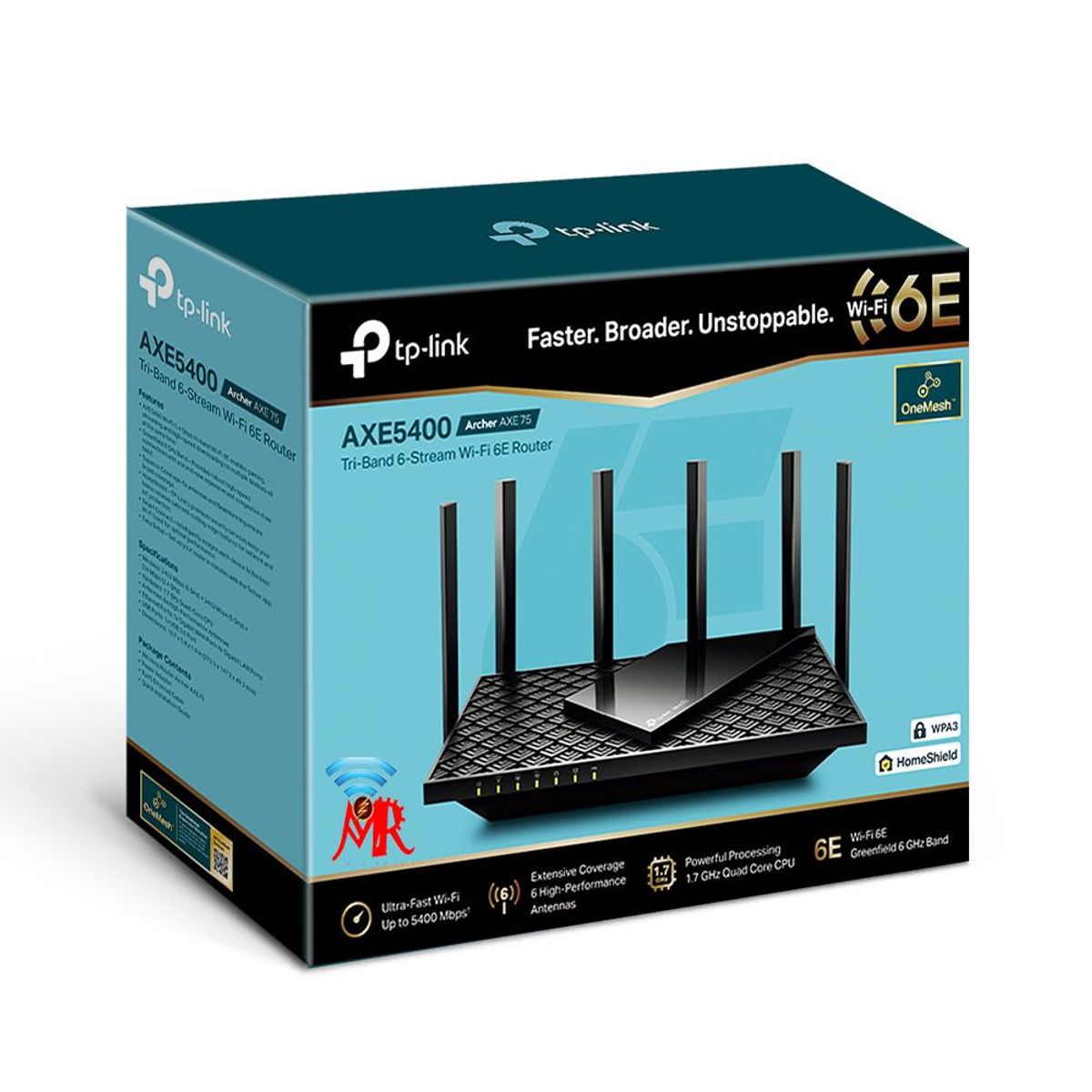 TP LINK - Archer AXE75 Router Gigabit Wi-Fi 6E  AXE5400 AI de Triple Banda