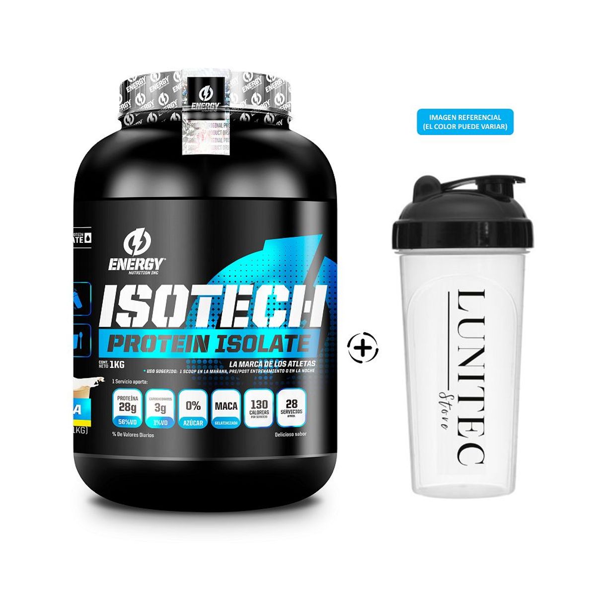 ENERGY NUTRITION - Proteina Energy Nutrition Isotech 1 Kg Vainilla + Shaker