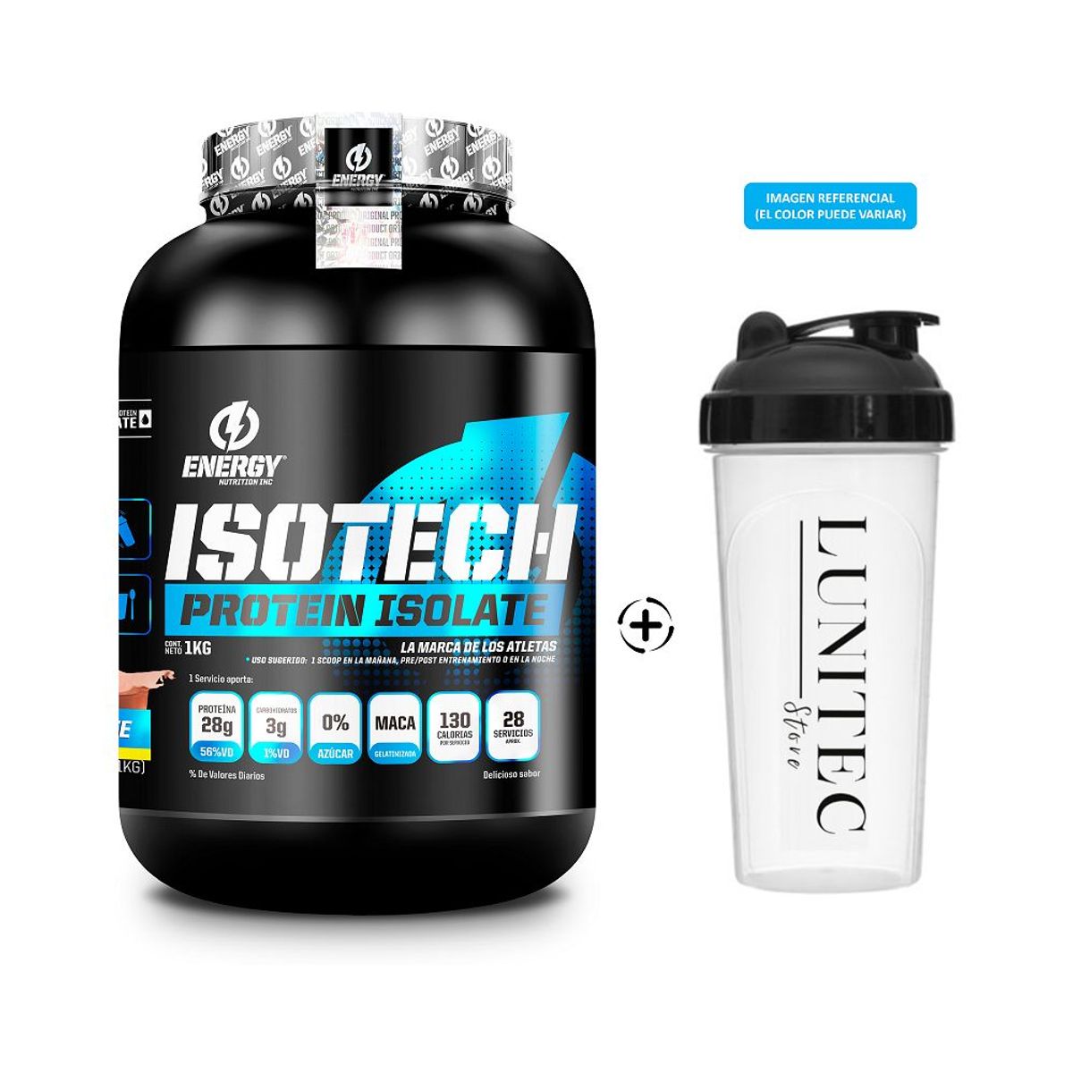 ENERGY NUTRITION - Proteina Energy Nutrition Isotech 1 Kg Chocolate + Shaker