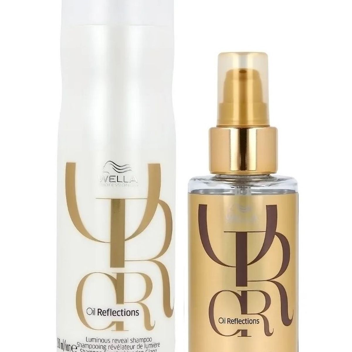 WELLA - Shampoo 250ml + Aceite Luminous  Oil Reflections Wella Professionals