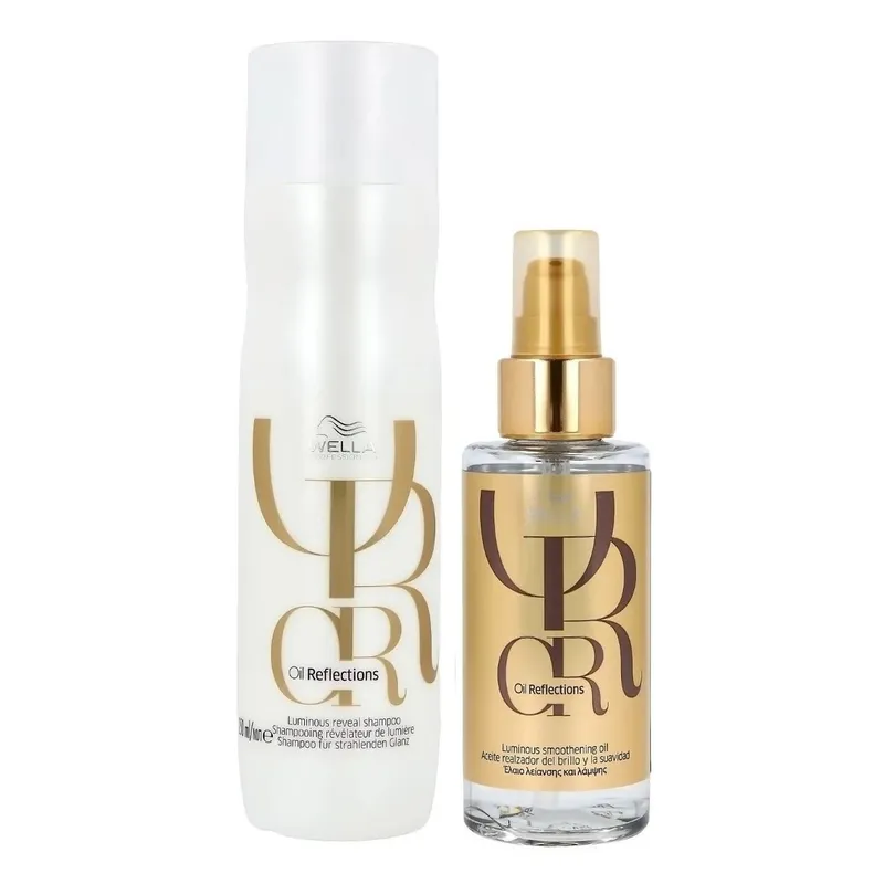 WELLA - Shampoo 250ml + Aceite Luminous  Oil Reflections Wella Professionals
