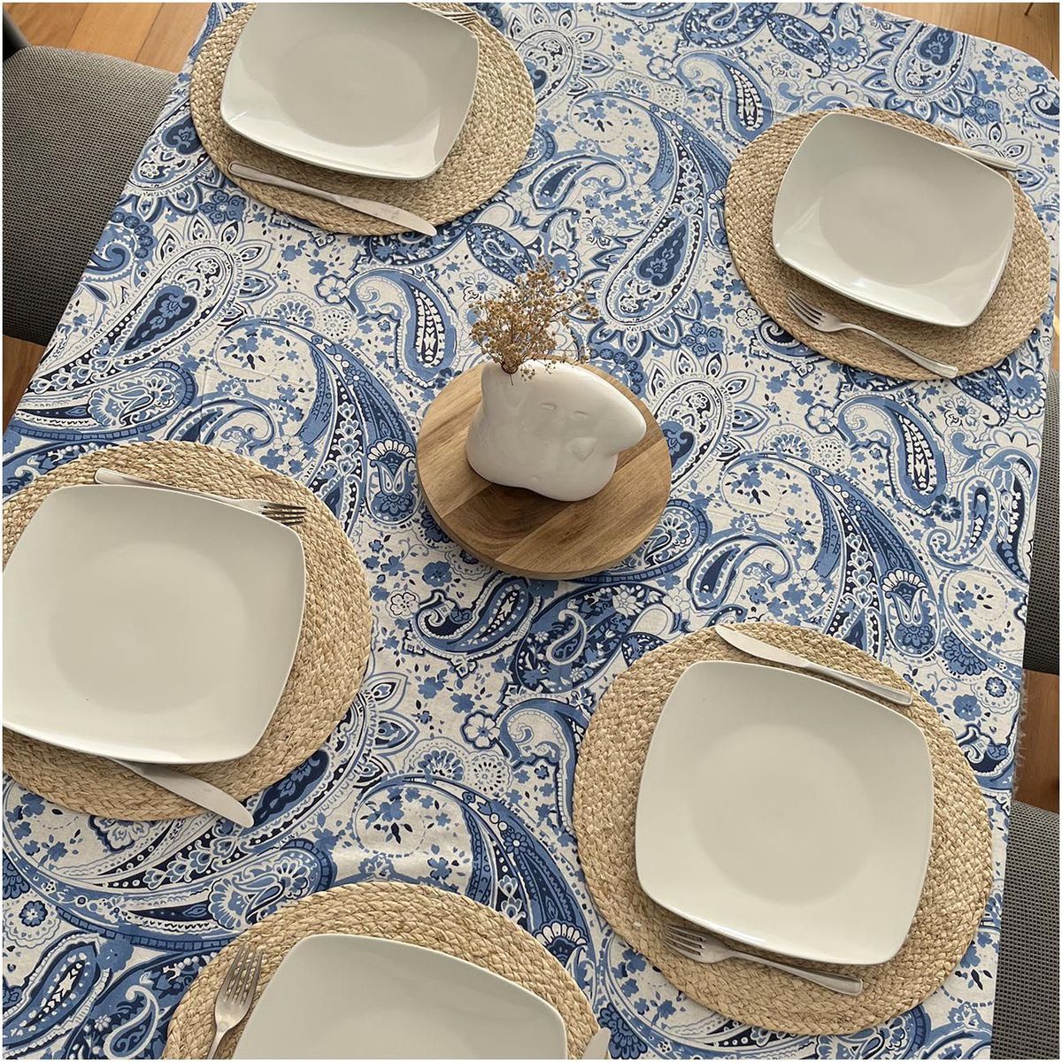 EL TWIST HOME - Mantel Paisley 215 x 205 cm 100% algodón