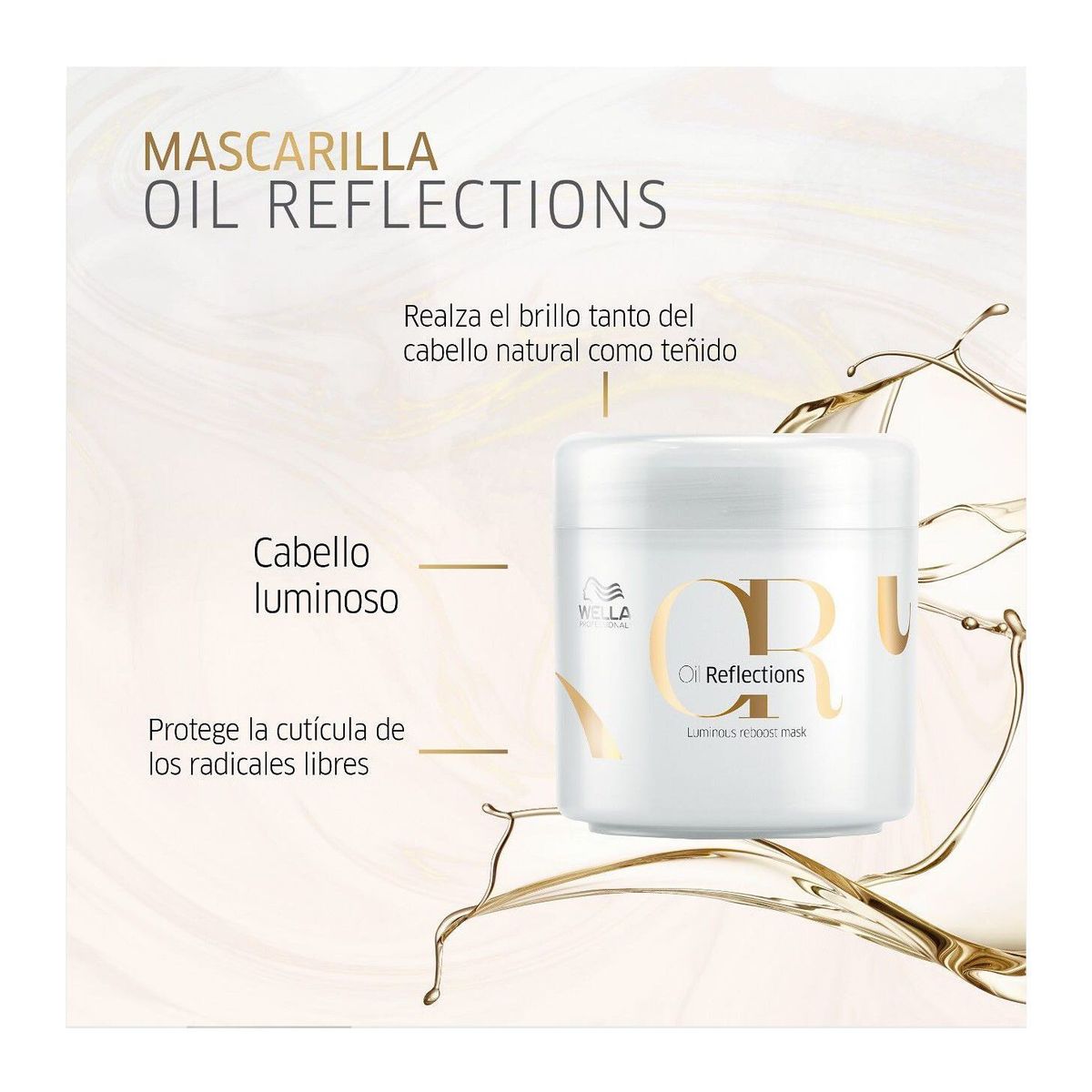 WELLA - Tratamiento Para Brillo Cabello Oil Reflections Wella 250ml