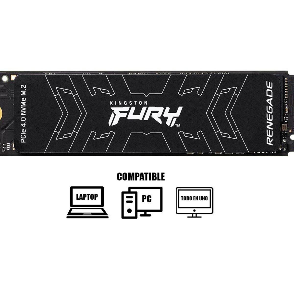 KINGSTON - Disco Solido SSD Kingston Fury Renegade 500GB M2 2280 PCIe 4.0