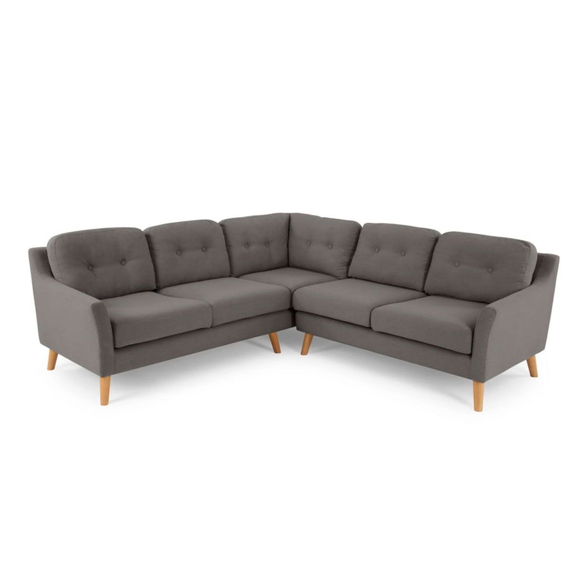 YOLODECORO - Sofá Esquinero Rufus 5 Cuerpos Gris Rinoceronte