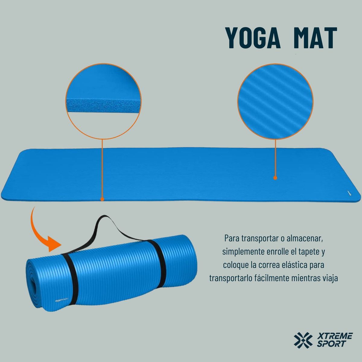 XTREME SPORT - Mat de Yoga Fitness 8mm