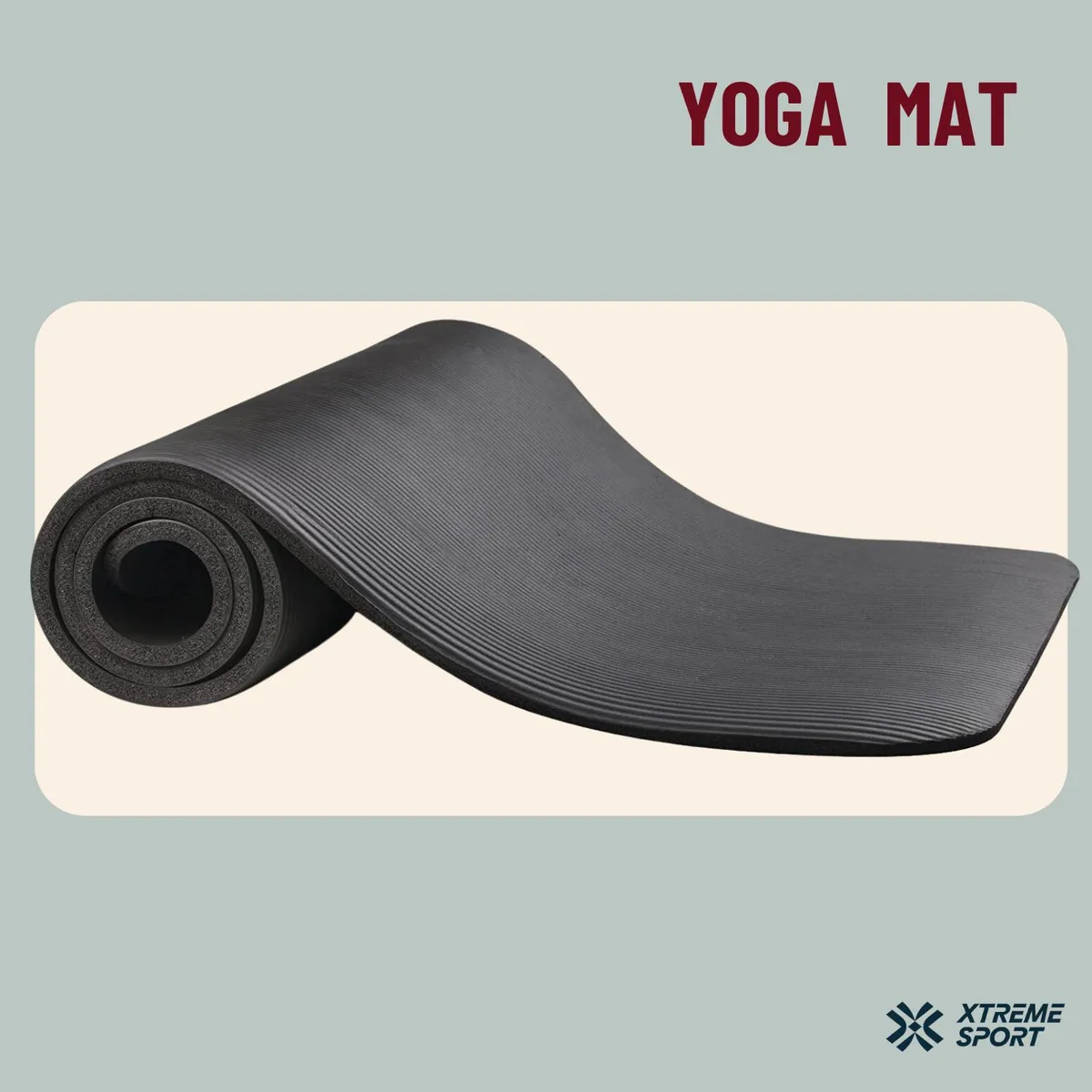 XTREME SPORT - Mat de Yoga Fitness 10mm con Bolso de transporte
