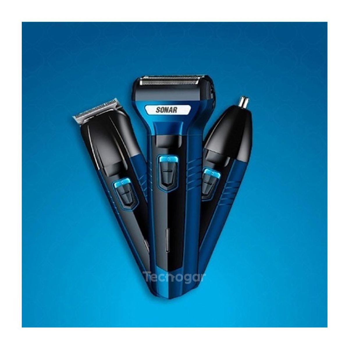 SONAR - Máquina de Afeitar Inalámbrica 3 en 1 para Nariz Barba y Cabello SONAR