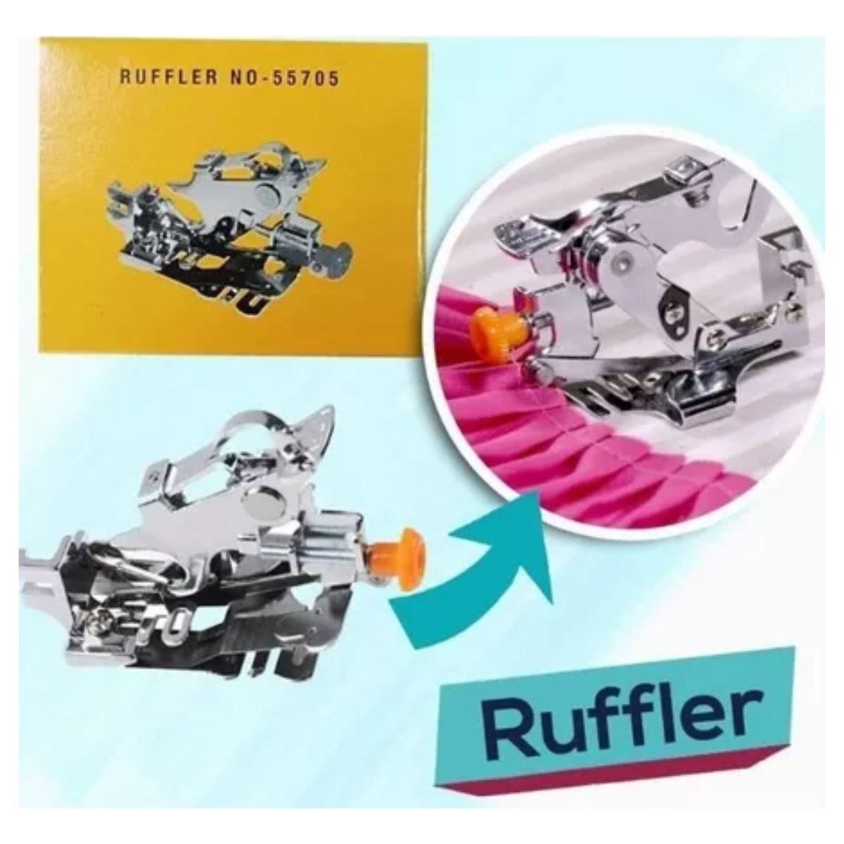 GENERICO - Prensatela Plizador Ruffler Para Maquina De Coser Familiar