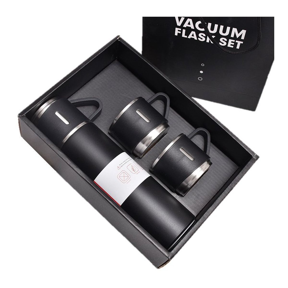 GENERICO - Set de 4 pz termo de acero inoxidable 500 ml taza