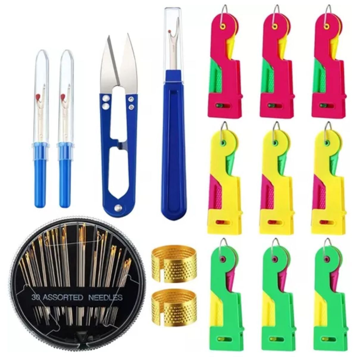 GENERICO - Herramientas De Costura Agujas De Coser Dedales Enhebrador