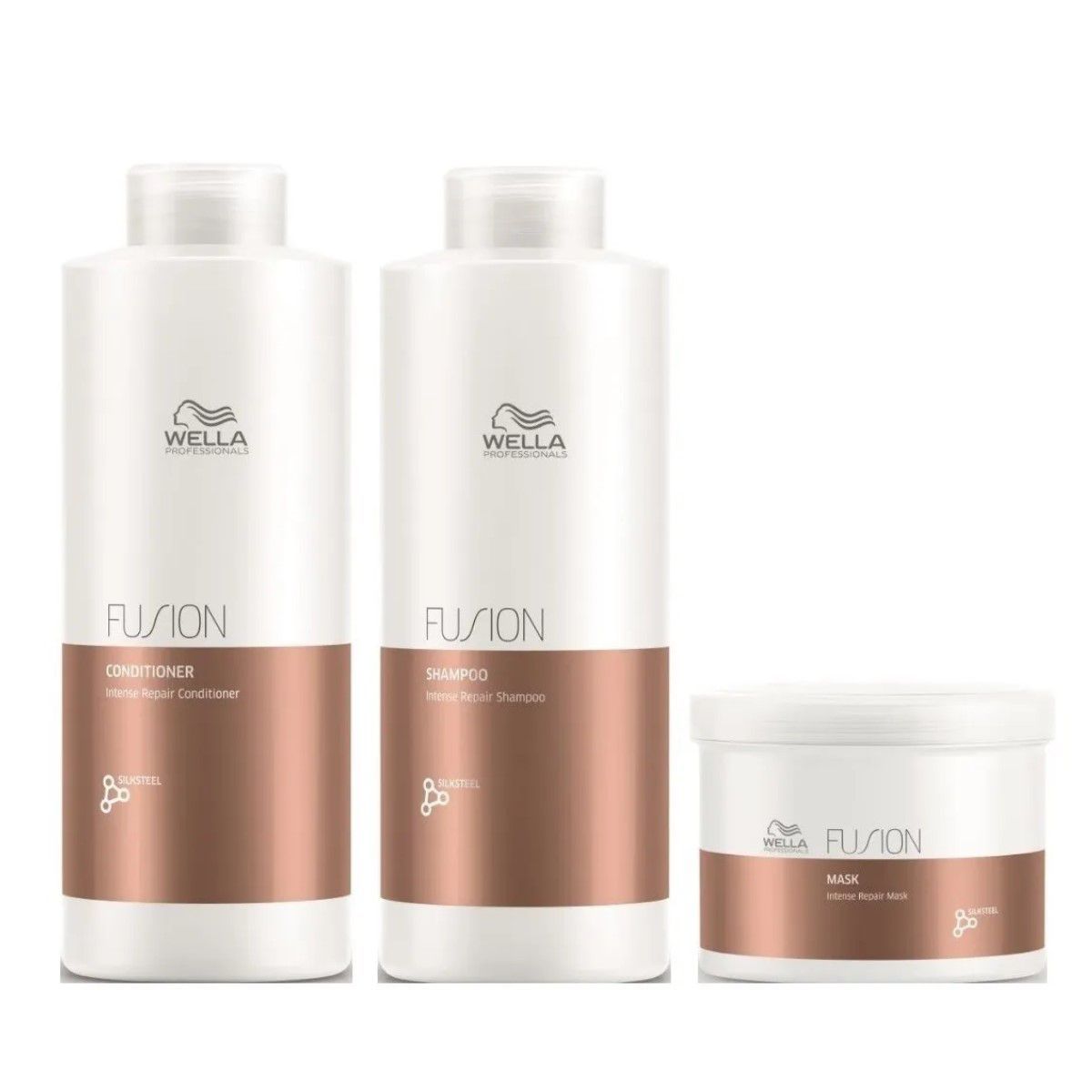 WELLA - Shampoo Fusion 1000ml  + Acondicionador + Mask 500ml Wella