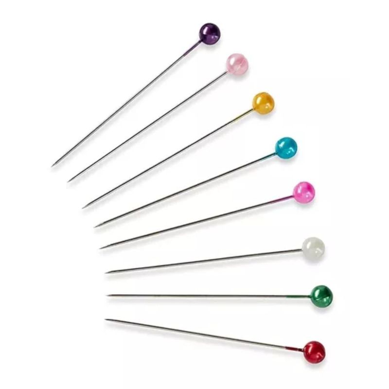 600 Alfileres Con Cabeza De Cristal - Acero Inoxidable, 38 Mm, Para Manualidades Y Costura ¡Colores Surtidos!
