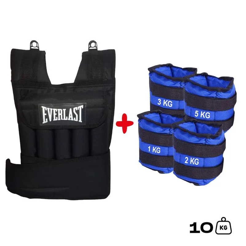 HOLGU - Chaleco De Peso 10kg  Tobillera Con Peso 1kg2kg3kg5kg