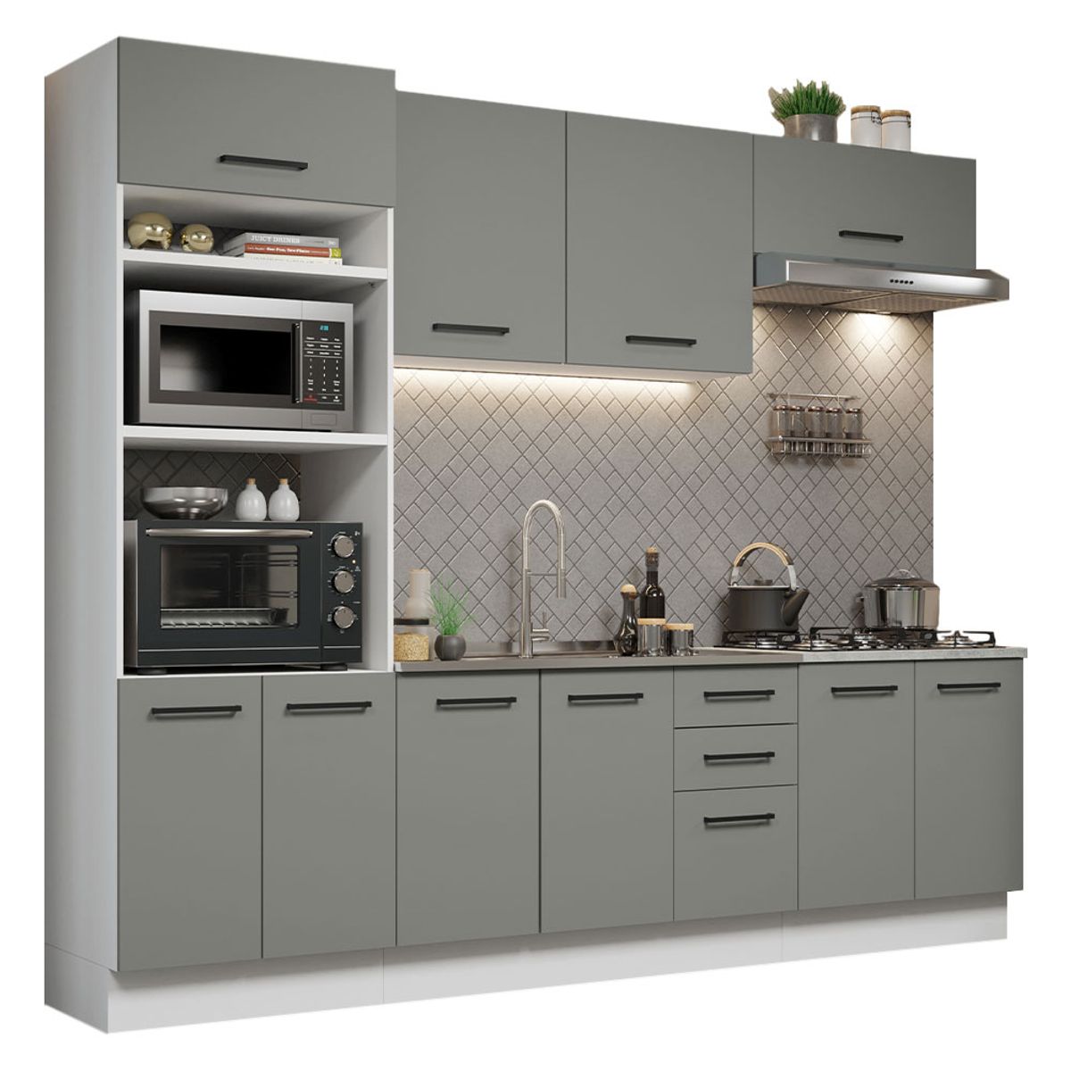 MADESA - Mueble de Cocina Integral Agata 270 cm - Con Lavadero 06