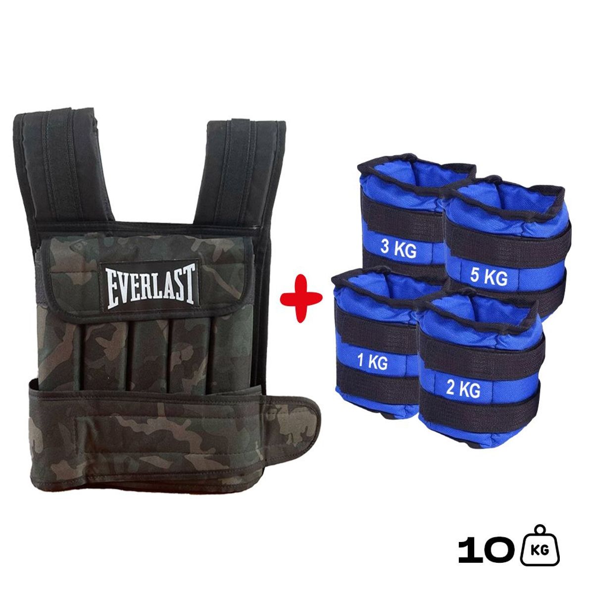 HOLGU - Chaleco De Peso 10kg  Tobillera Con Peso 1kg2kg3kg5kg