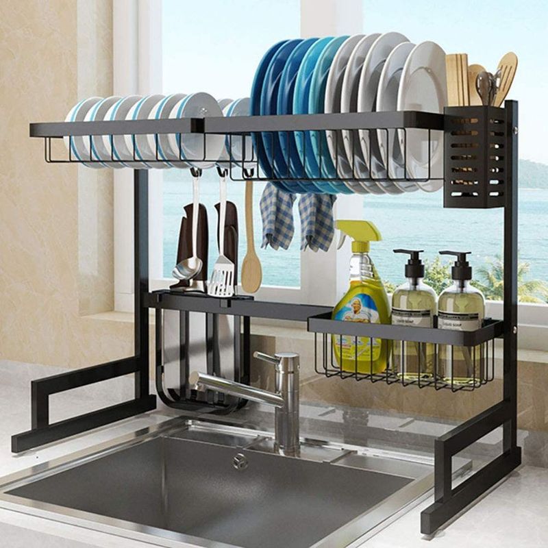 GENERICO - Escurridor de platos sobre el fregadero rack de acero inoxidable 65cm