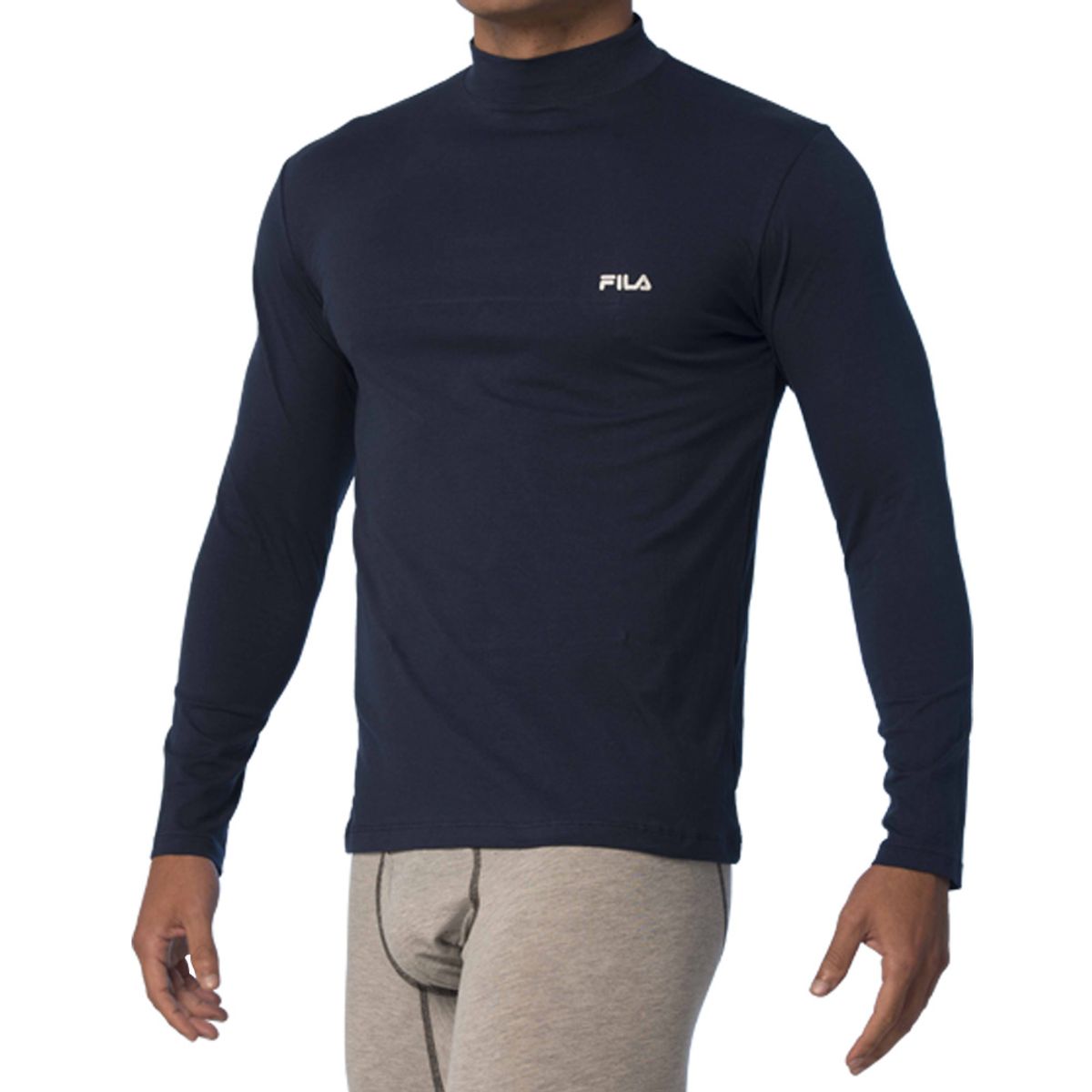 FILA - Polo Manga Larga Fila Cuello Alto Azul Marino