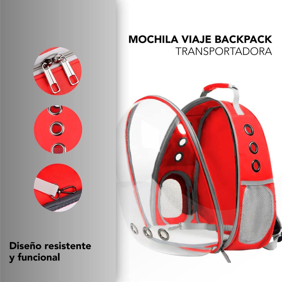 GENERICO - Mochila Transportadora de Mascotas Perros y Gatos