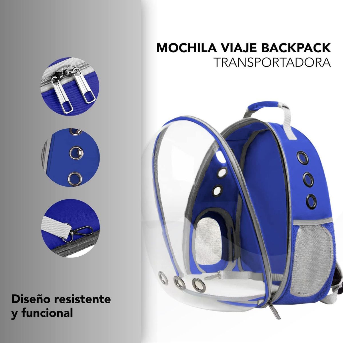 GENERICO - Mochila Transportadora de Mascotas Perros y Gatos