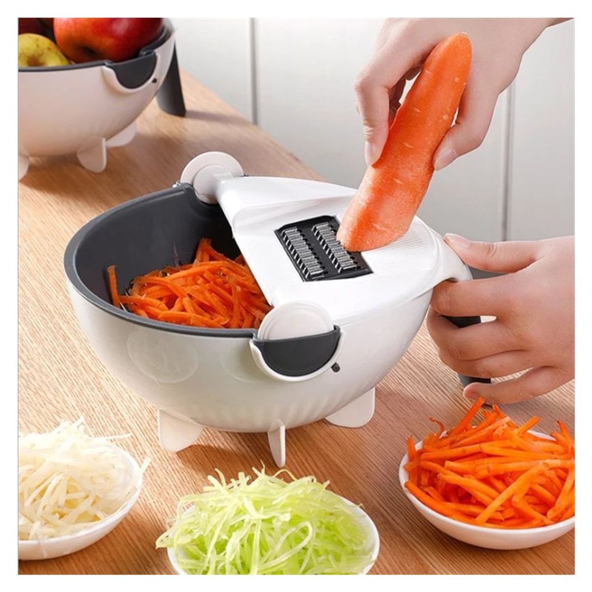 GENERICO - Cortador de vegetales picador de frutas y verduras picatodo 8 piezas