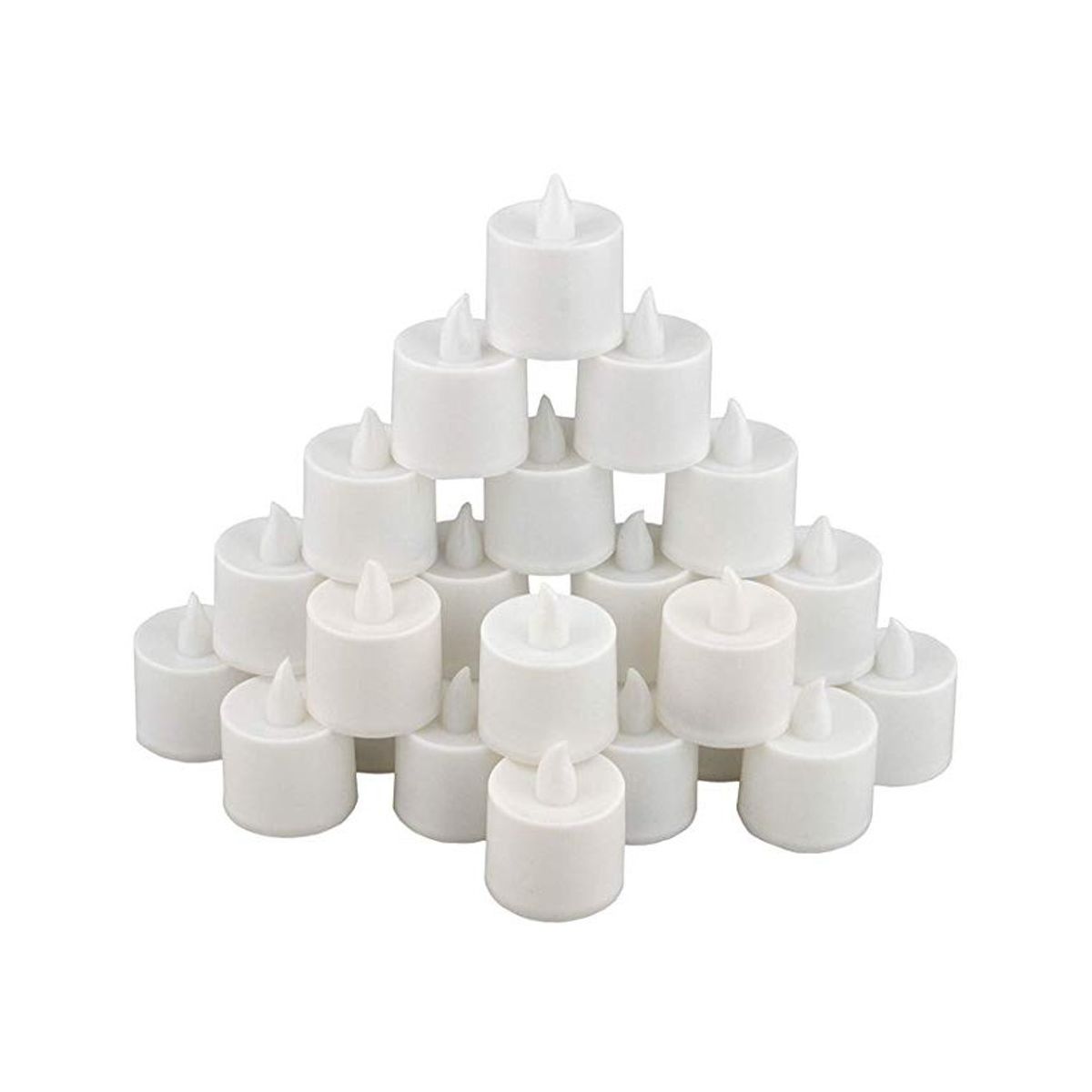 GENERICO - Velas led decorativas pack 24 unidades luz amarilla + pilas