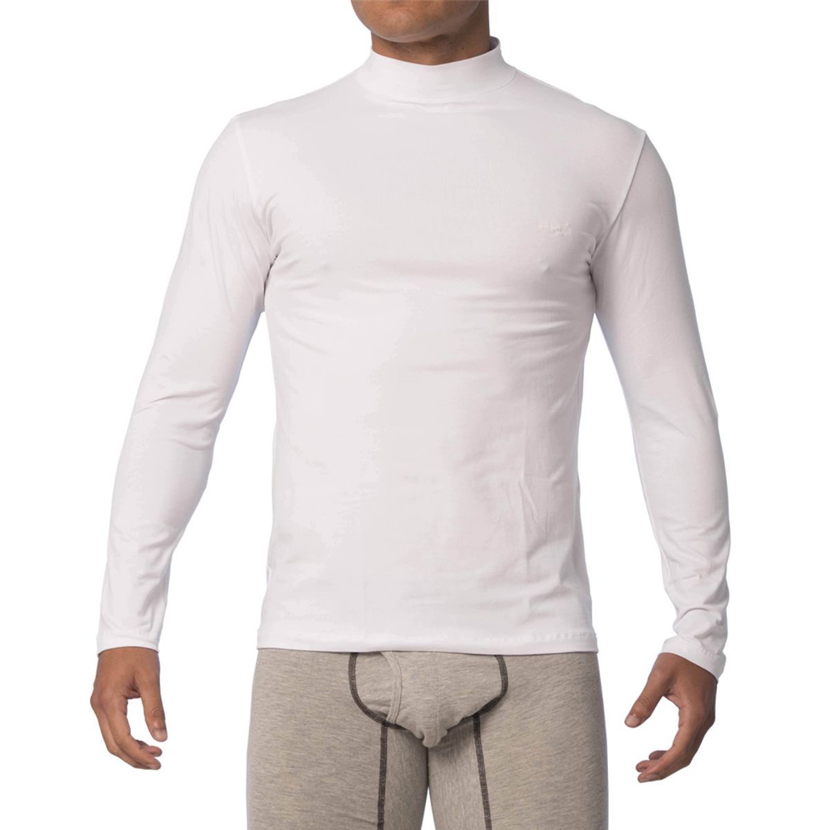 FILA - Polo Manga Larga Fila Cuello Alto Blanco