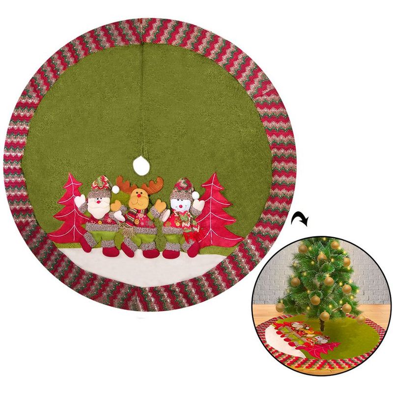 GENERICO - Alfombra piso para árbol de navidad