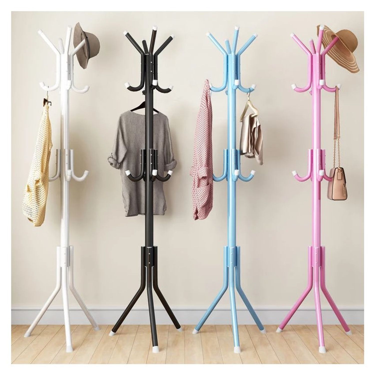 Perchero de pie colgador de entrada sala dormitorio oficina de