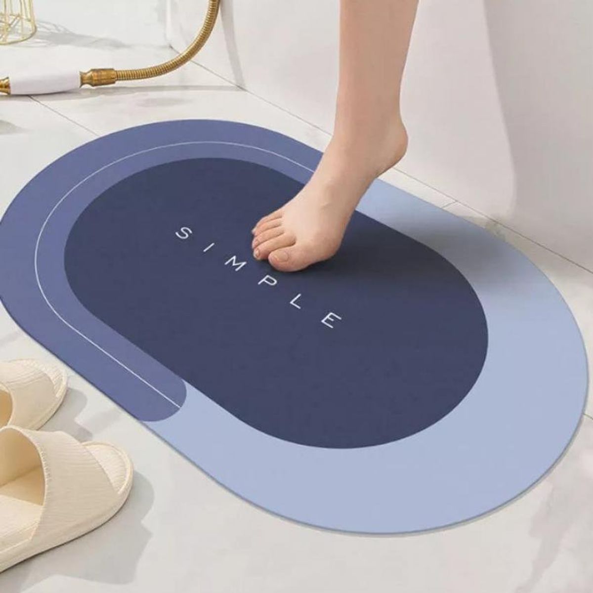 GENERICO - Alfombra de baño tapete absorbente para ducha anti deslizante