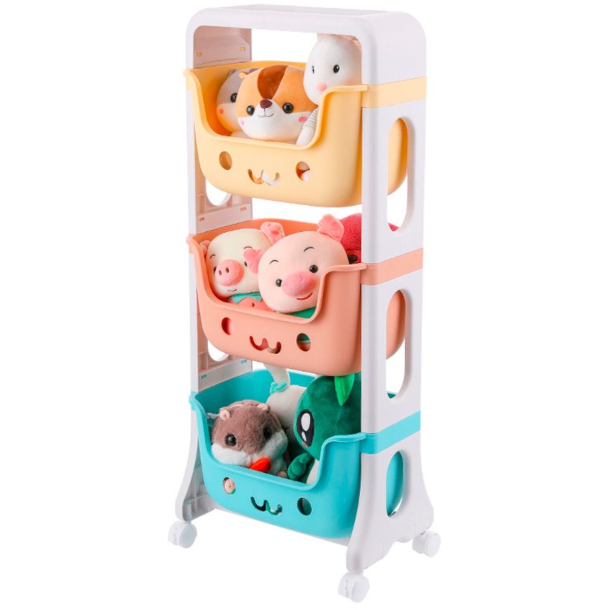 GENERICO - Organizador estante multifuncional 3 niveles kawaii niños