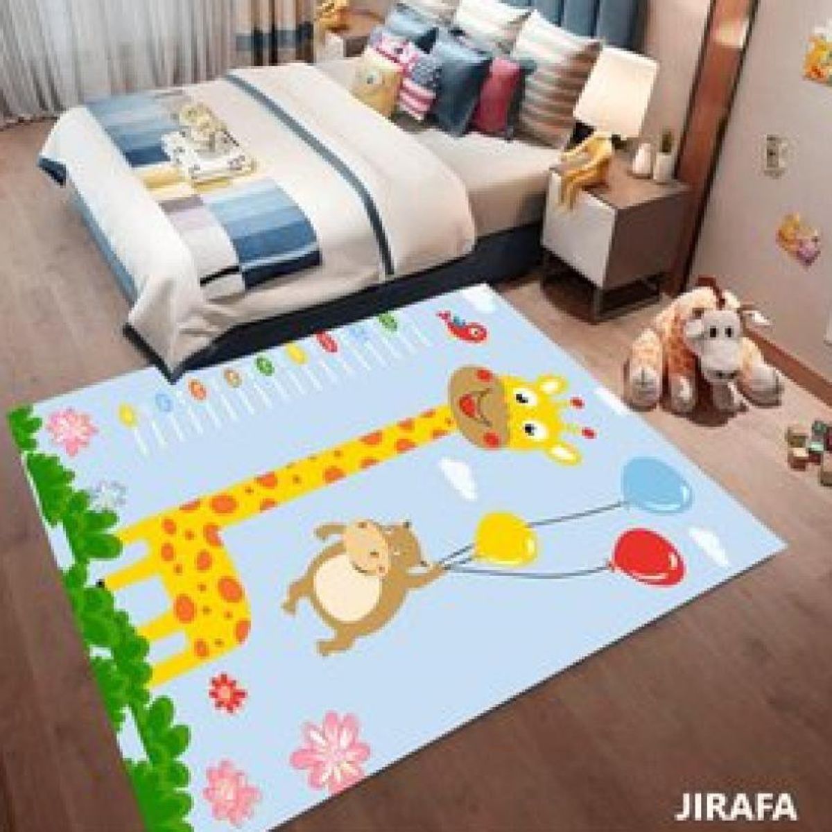 GENERICO - Alfombra para dormitorio, sala base antideslizante 2 mts x 1.8 mts