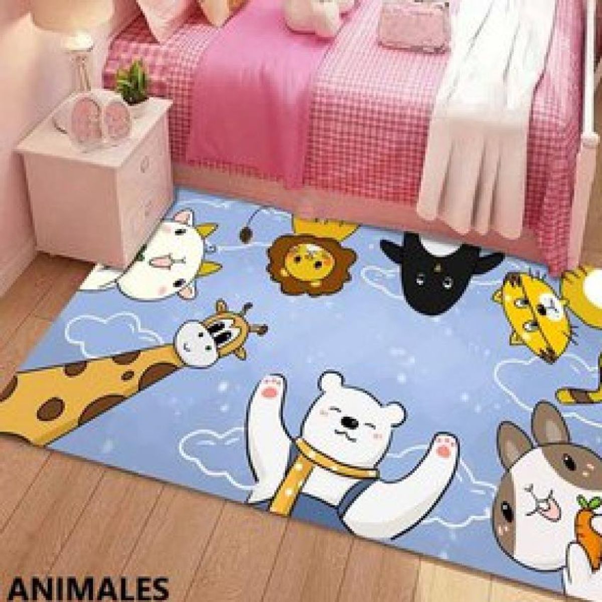 GENERICO - Alfombra para dormitorio, sala base antideslizante 2 mts x 1.8 mts