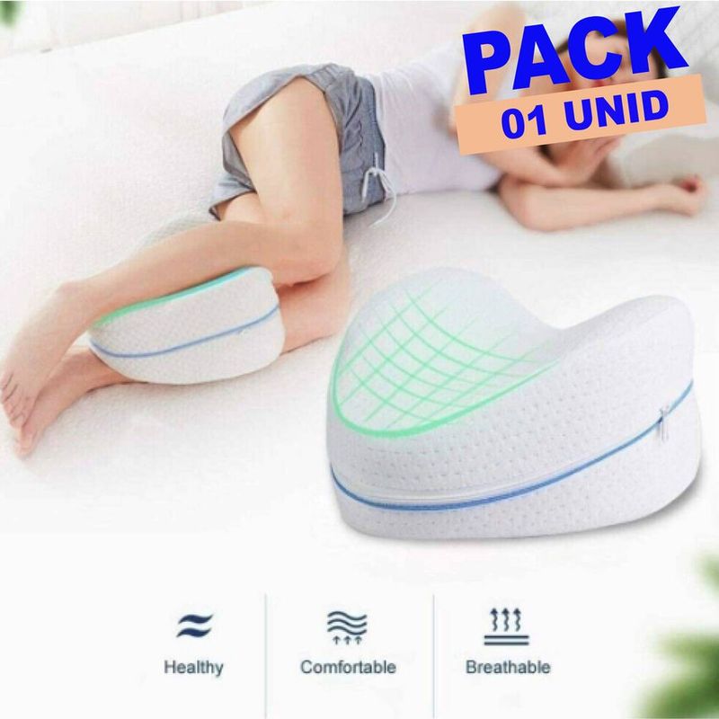 GENERICO - Almohada ortopédica relajante de rodillas piernas para dormir - blanco.