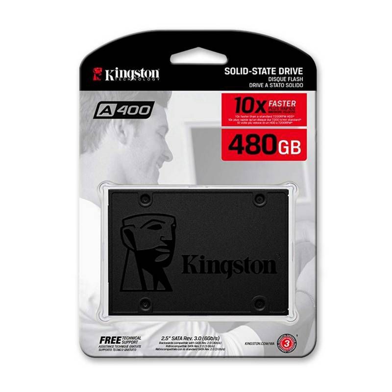 KINGSTON - Disco duro estado solido kingston 480gb a400 sata 6gbs sdd