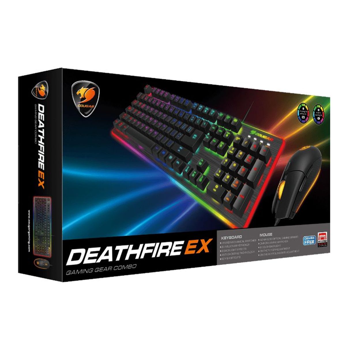 COUGAR - Kit Teclado Y Mouse Gamer Cougar Deathfire Ex, 8 Color