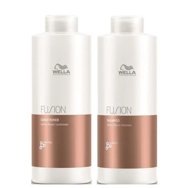 WELLA - Shampoo 1000ml + Acondicionador Fusion Reparacion Intensa Wella