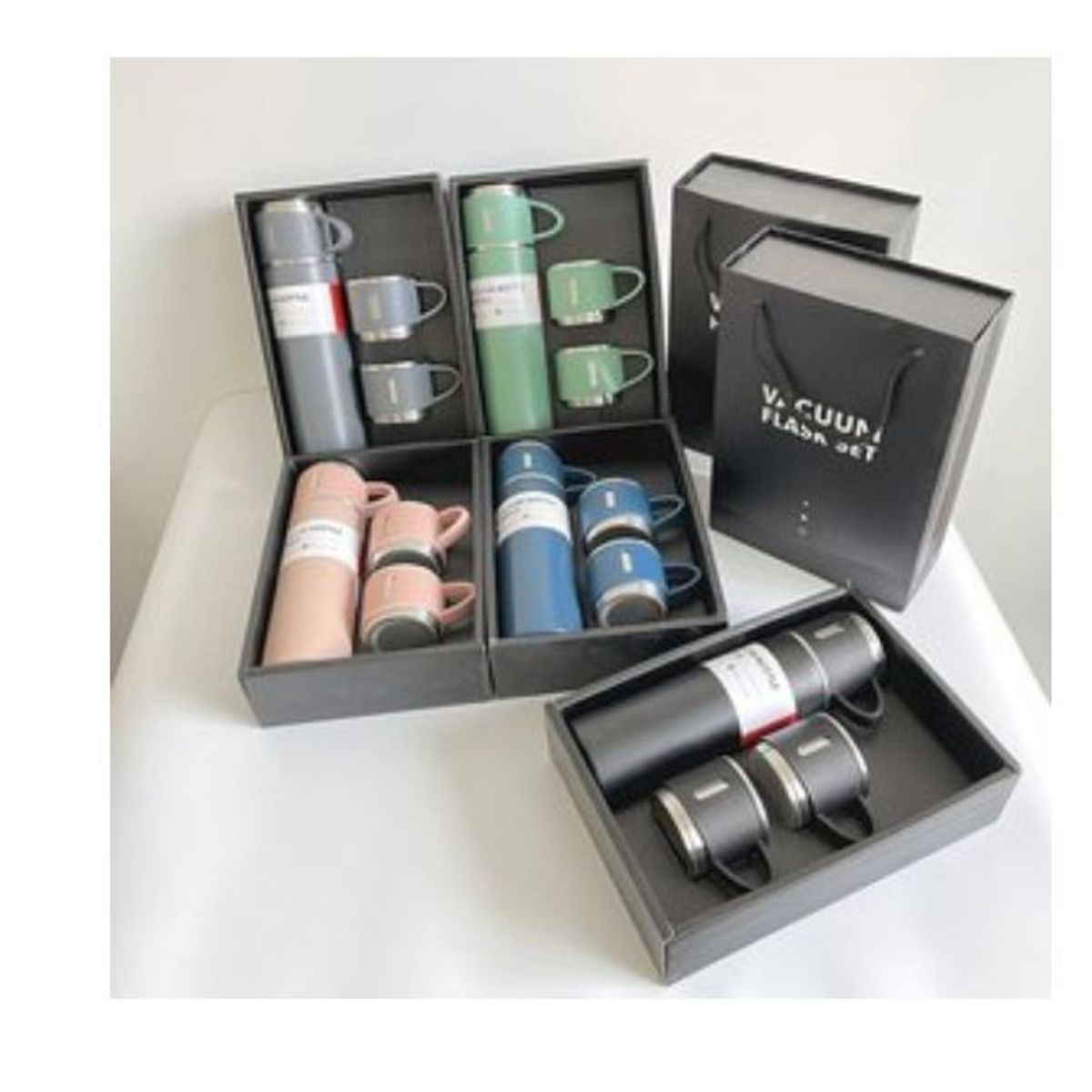 GENERICO - Set de 4 pz termo de acero inoxidable 500 ml taza