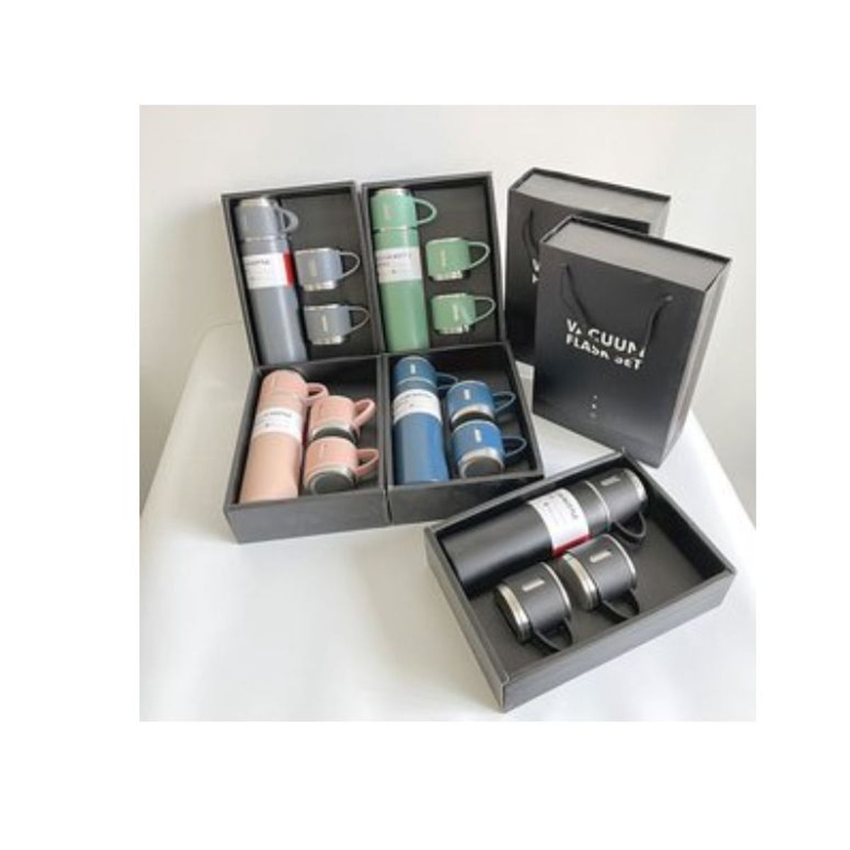 GENERICO - Set de 4 pz termo de acero inoxidable 500 ml taza