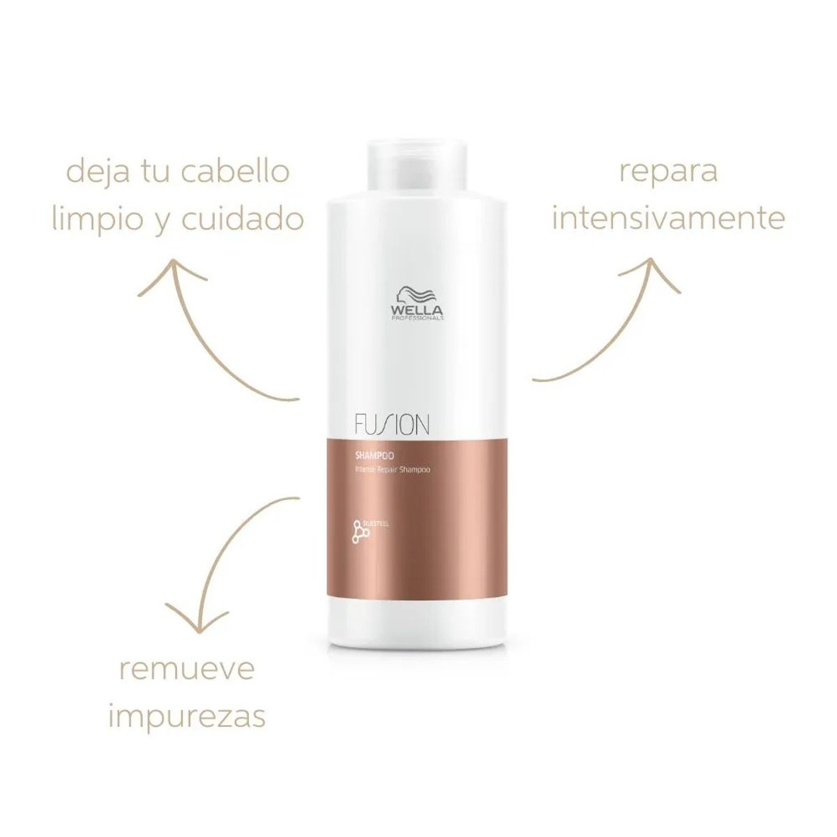 WELLA - Shampoo 1000ml Fusion Reparacion Intensa Wella Professional